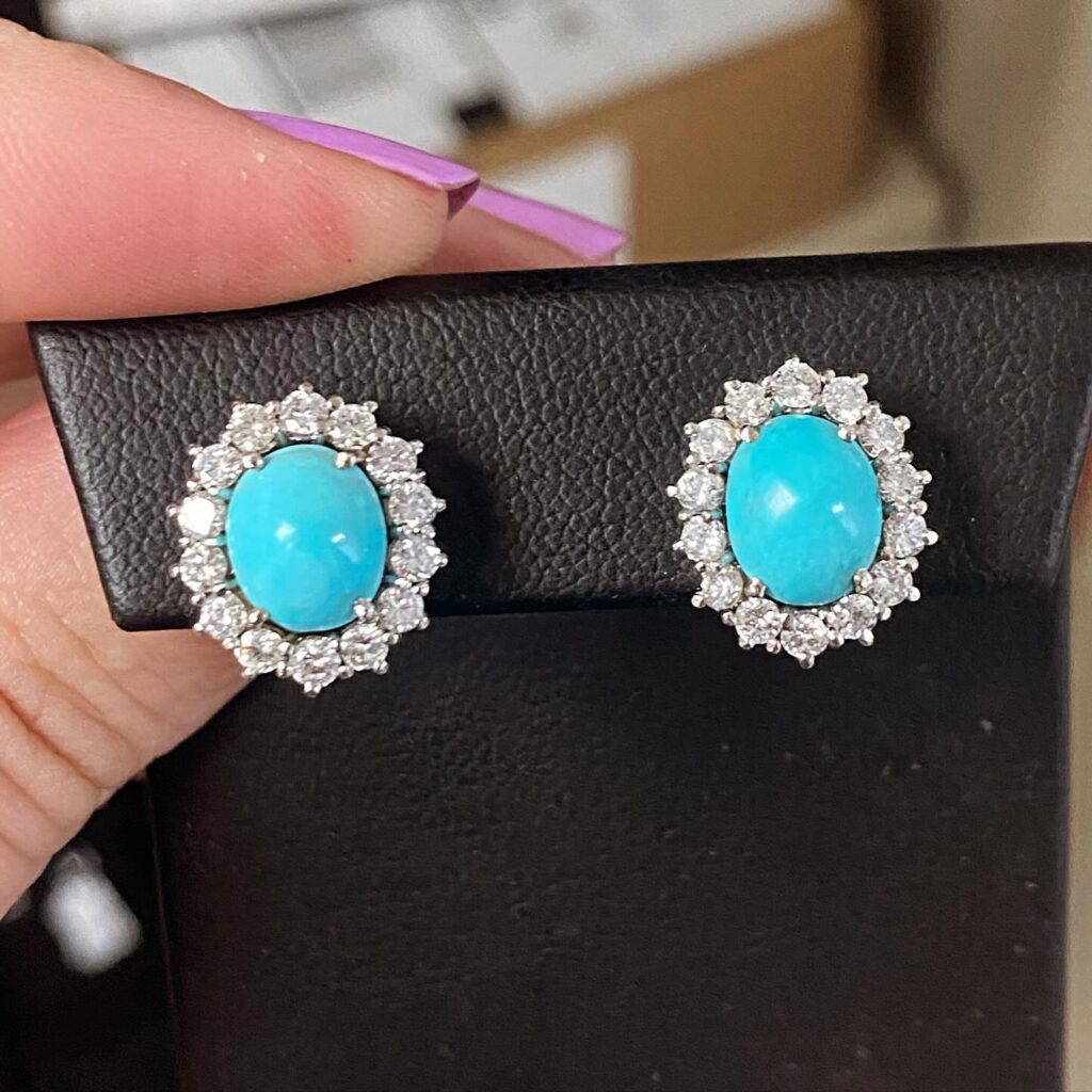 Why Turquoise and Diamonds Make the Perfect Statement Earrings - beje diamond