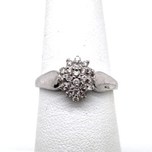 Diamond Cluster Ring in 14KWG