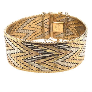 Woven Cuff Bracelet in 18KYG