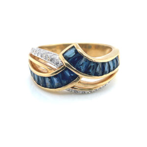 Sapphire and Diamond Ring in 18KYG