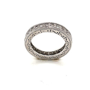 Milgrain Eternity Band in 14KWG