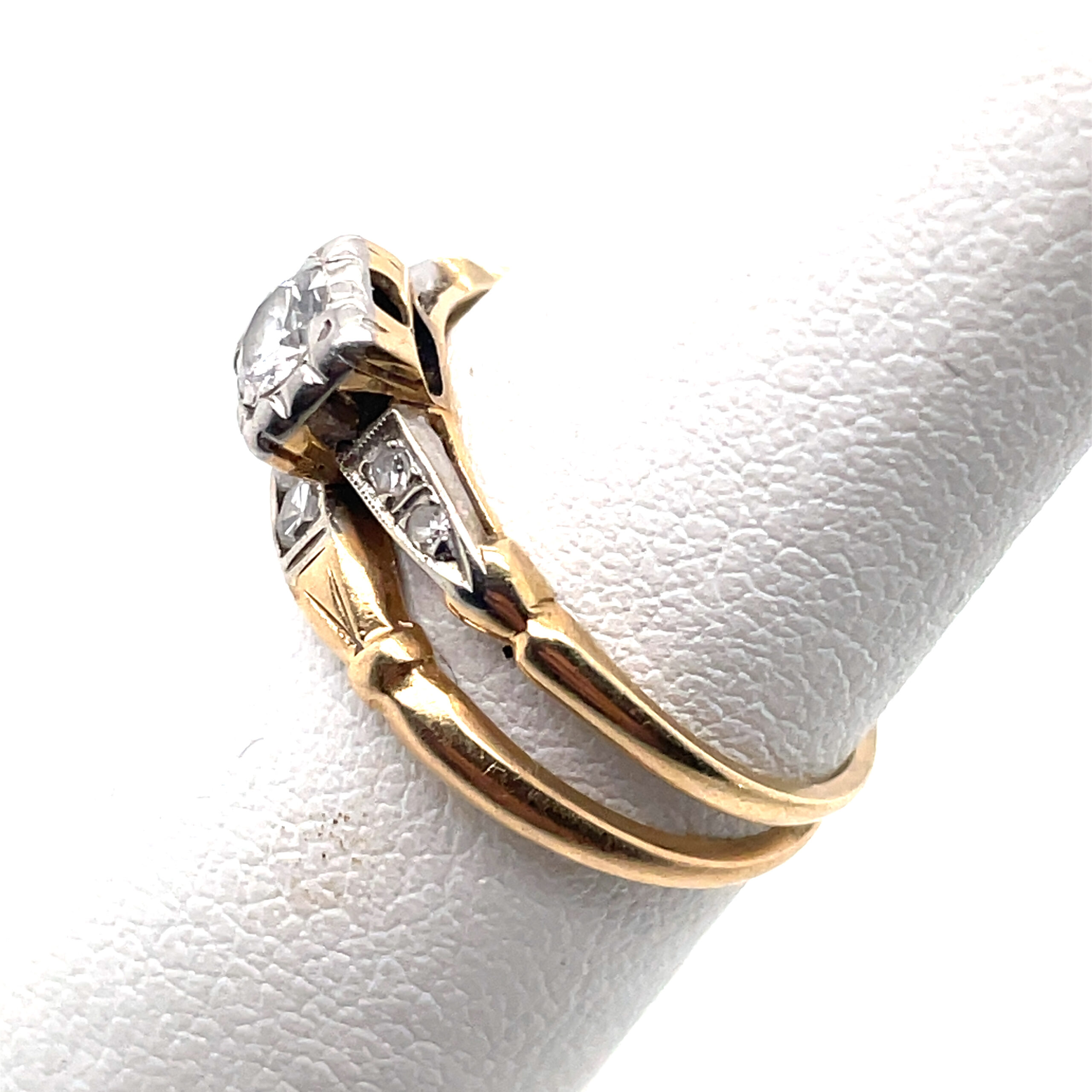 Diamond Estate Wedding Set in 14KYG - Image 2