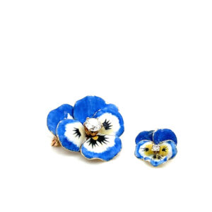 Antique Pansy Pendants