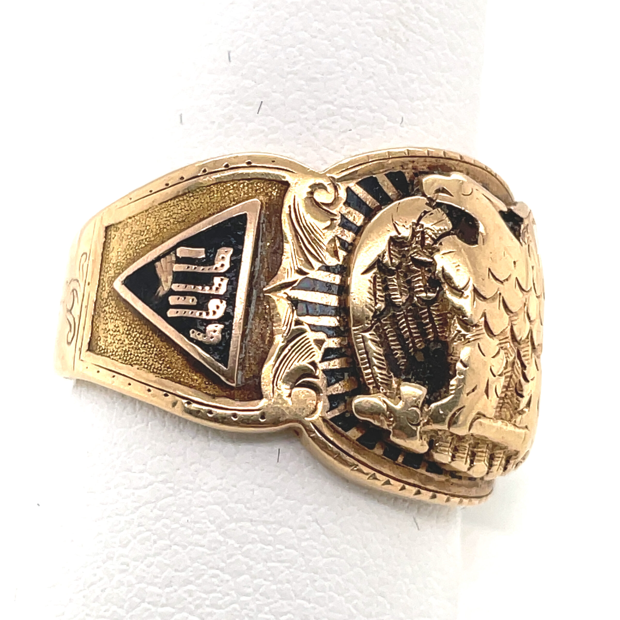 Freemason Double Eagle 32nd Scottish Rite Ring in 14KYG - Image 3