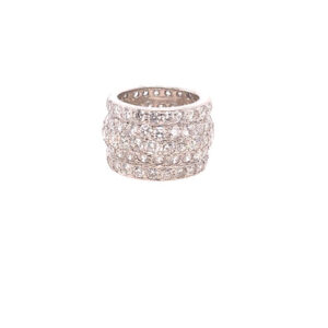 8.51 Carat Pavé Diamond Ring in 18KWG