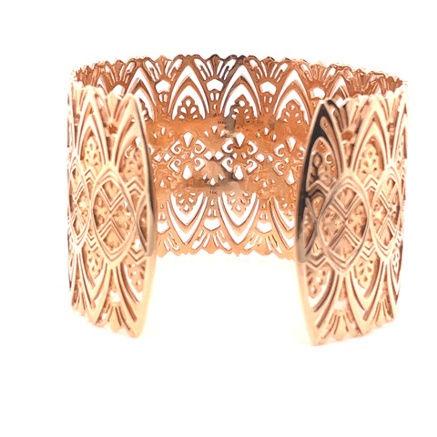 Mia Patterned Cuff in 14KRG - Image 4