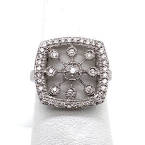 Diamond Snowflake Ring in 18KWG