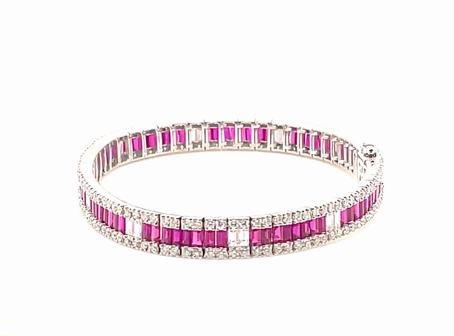 Ruby and Diamond Bracelet in 18KWG
