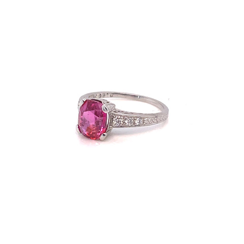 Ruby and Diamond Ring in Platinum - Image 6