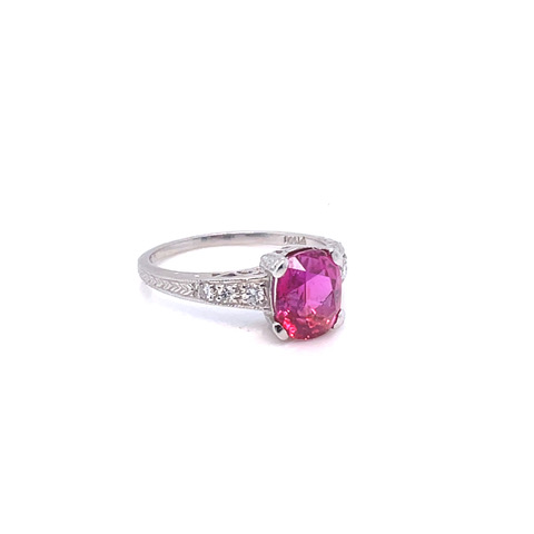 Ruby and Diamond Ring in Platinum - Image 5