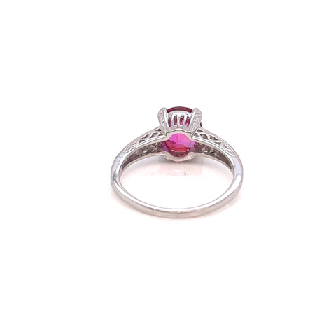 Ruby and Diamond Ring in Platinum - Image 2