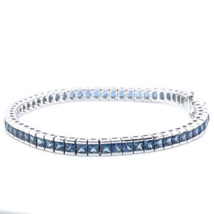 Sapphire Tennis Bracelet in 18KWG