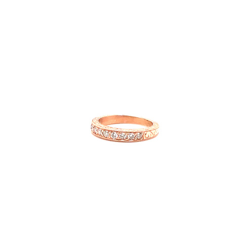 Diamond Band in 14KRG - Image 3