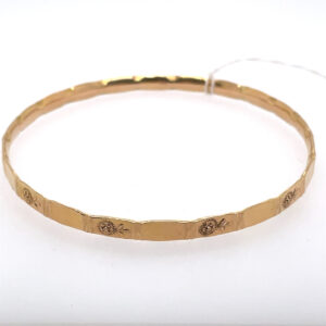 Flower Bangle Bracelet in 18KYG