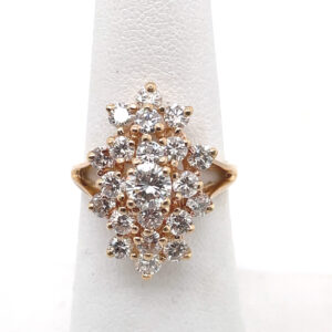21-Stone Diamond Ring in 14KYG