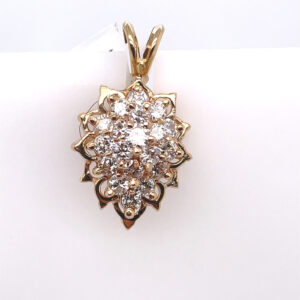 Diamond Pendant in 14KYG