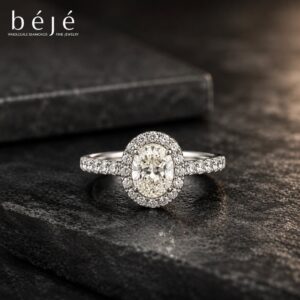 Oval Halo Engagement Ring - jewelry store in metairie - beje diamonds