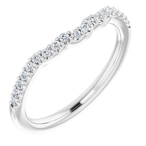 14K White 1/4 CTW Diamond Band