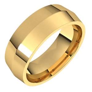 14K Yellow 7 mm Knife Edge Comfort Fit Band Size 12
