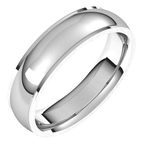 Platinum 5 mm Comfort Fit Edge Band Size 9.5