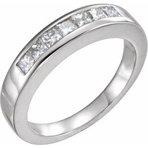 14K White 1/2 CTW Diamond Anniversary Band