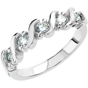 Platinum 1/2 CTW Diamond Anniversary Band