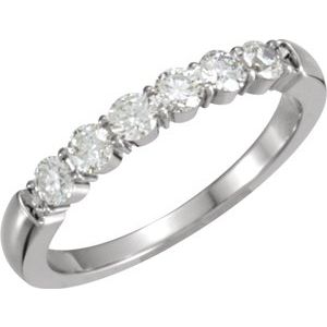 14K White 1/2 CTW Diamond Anniversary Band