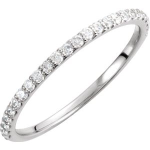 14K White 1/4 CTW Diamond Band