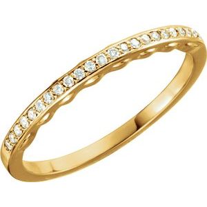 18K Yellow 1/10 CTW Diamond Band