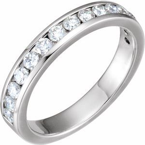 14K White 1/2 CTW Diamond Band