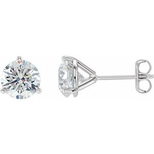14K White 1 1/2 CTW Diamond Stud Earrings