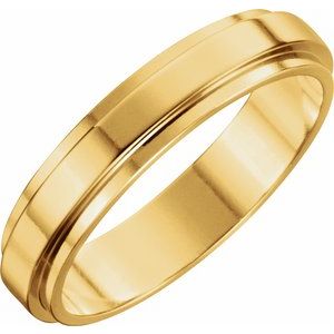 14K Yellow 5 mm Flat Edge Band Size 7