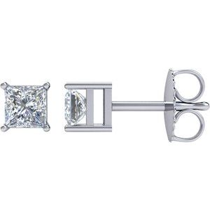 14K White 1 1/2 CTW Diamond Earrings