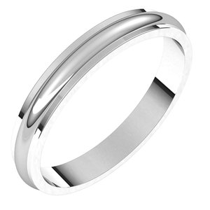 10K White 3 mm Half Round Edge Band Size 4.5