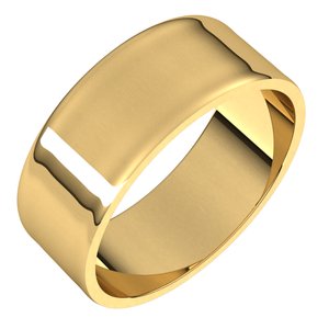 10K Yellow 7 mm Flat Ultra-Light Band Size 4