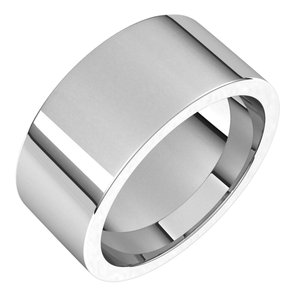 10K White 9 mm Flat Comfort Fit Band Size 13