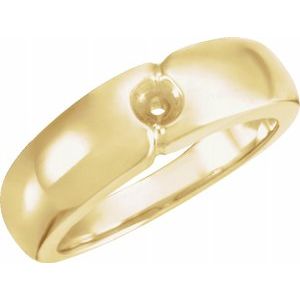 14K Yellow 3.5 mm Round Bezel-Set Band Mounting