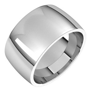 Palladium 11 mm Half Round Comfort Fit Light Band Size 12.5
