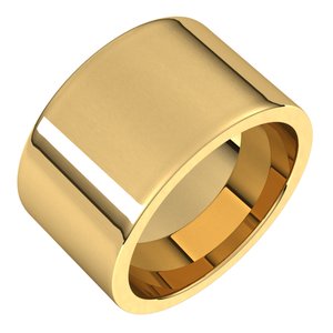14K Yellow 12 mm Flat Comfort Fit Band Size 12