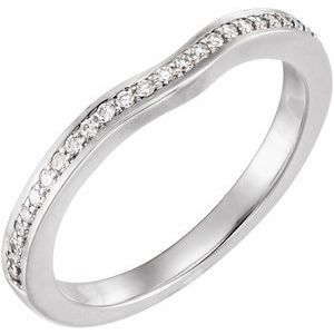 14K White 1/8 CTW Diamond Band