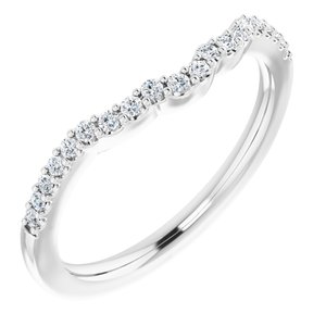 14K White 1/4 CTW Diamond Band