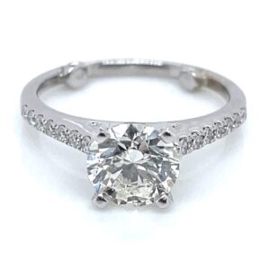 1.33 Carat Brilliant Round Diamond Ring in 14KWG