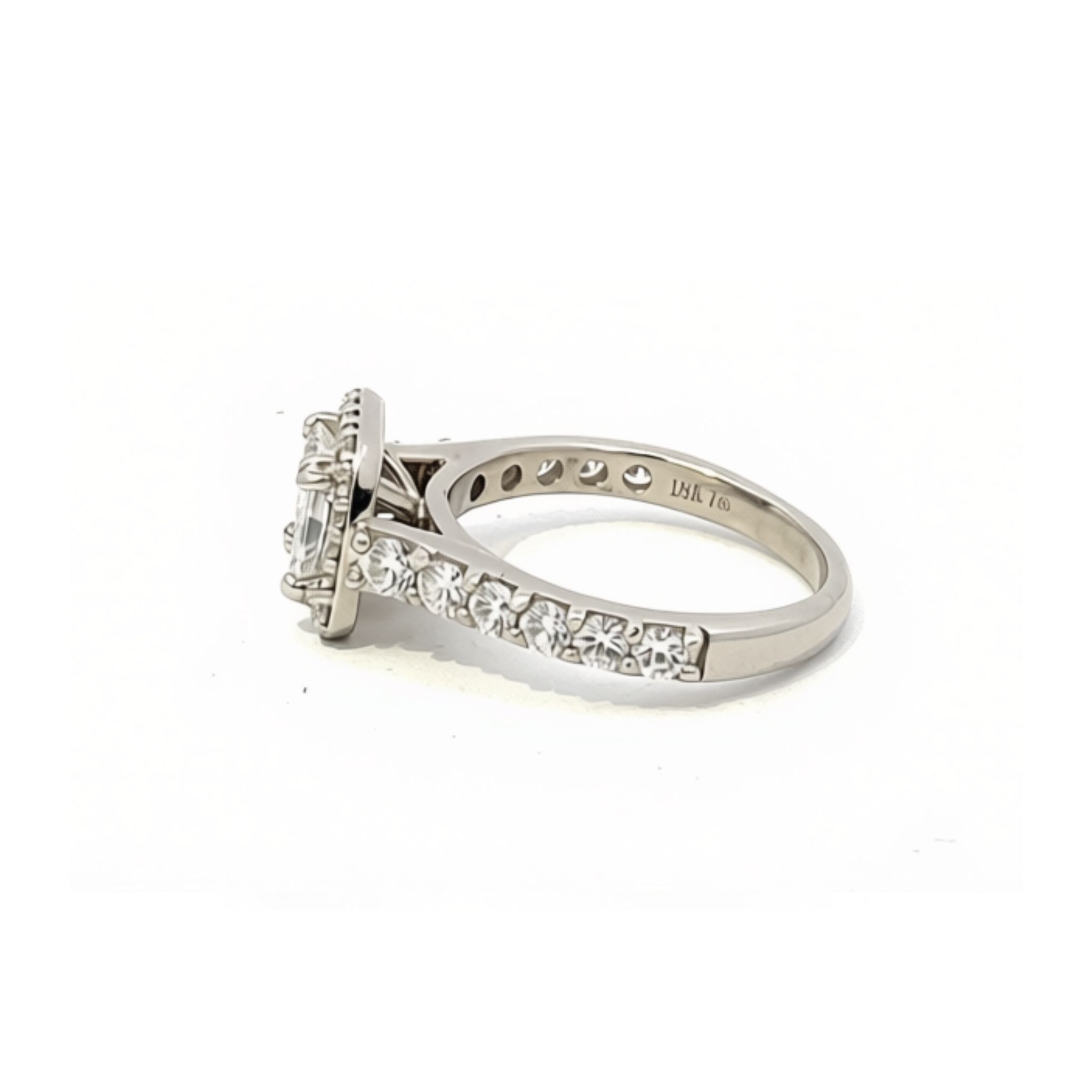 Diamond ring, 18kt white gold. - Image 4