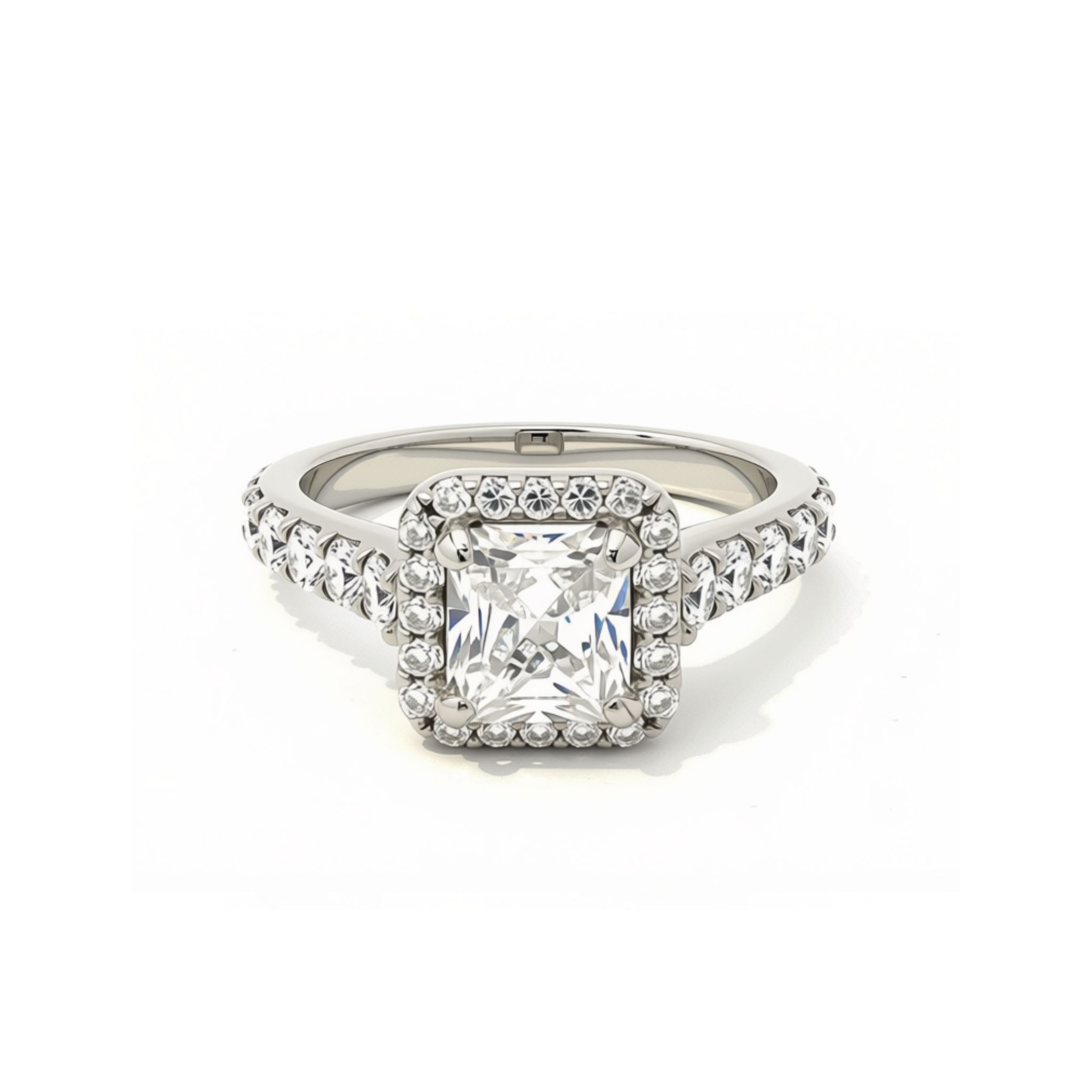 Diamond ring, 18kt white gold.