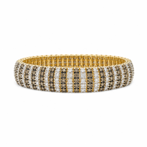 10.32 CTW Flexible Diamond Bracelet in 14K Two-Tone Gold