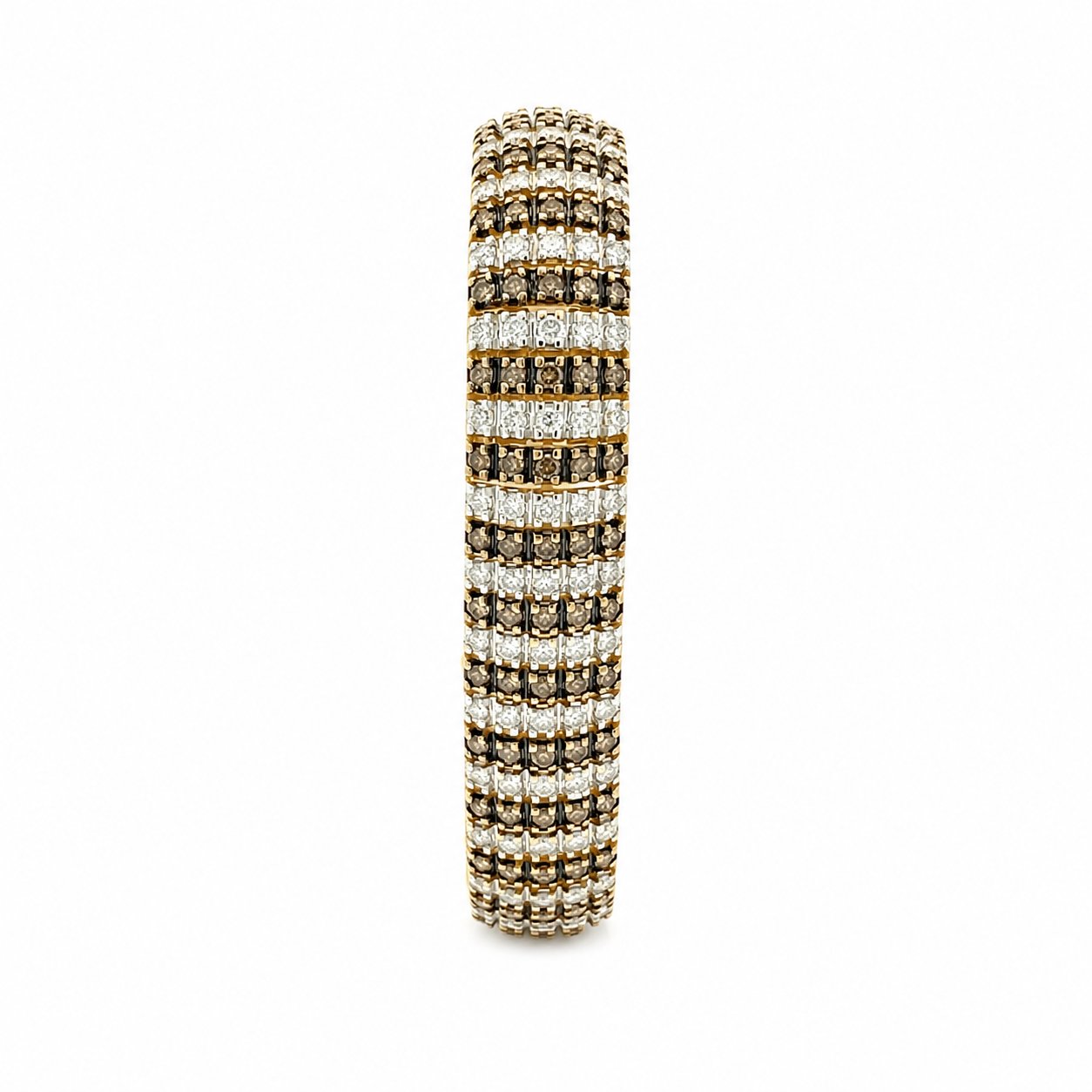 10.32 CTW Flexible Diamond Bracelet in 14K Two-Tone Gold - Image 2