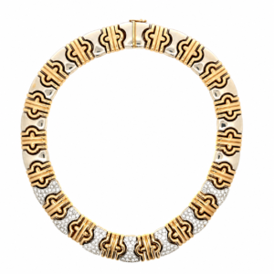 5.60 CTW Diamond Statement Necklace in 18K Two-Tone