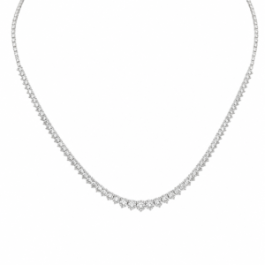 6.78 CTW Diamond Riviera Necklace in 14K White Gold