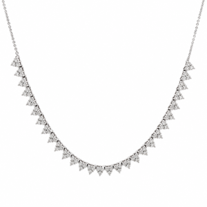 3.26 CTW Diamond Adjustable Necklace in 14K White Gold