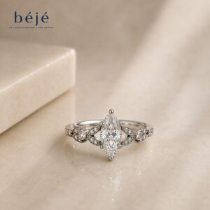 The Beauty of a Marquise Diamond Ring With Vintage Details - jewelry store in metairie - beje diamonds